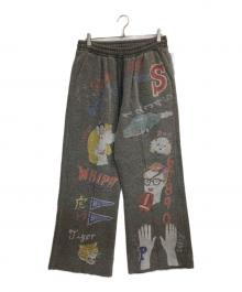 SEVESKIG（セヴシグ）の古着「Graffiti Wool Sweat Pants」｜グレー