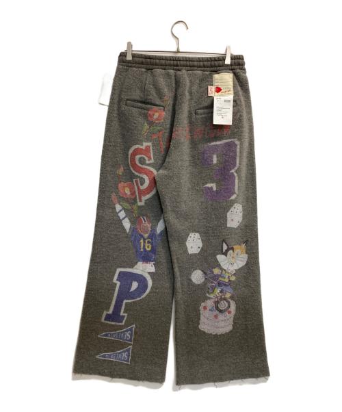 SEVESKIG（セヴシグ）SEVESKIG (セヴシグ) Graffiti Wool Sweat Pants グレー サイズ:Ｌの古着・服飾アイテム