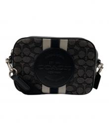 COACH（コーチ）の古着「シグネチャーショルダーバッグ」｜ブラック×グレー