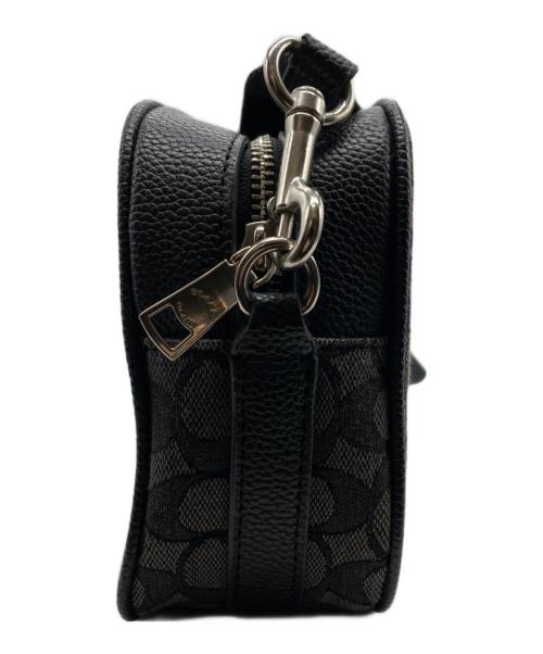 COACH（コーチ）COACH (コーチ) シグネチャーショルダーバッグ ブラック×グレーの古着・服飾アイテム