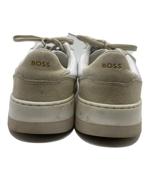 BOSS（ボス）BOSS (ボス) レザースニーカー ホワイト サイズ:25cmの古着・服飾アイテム