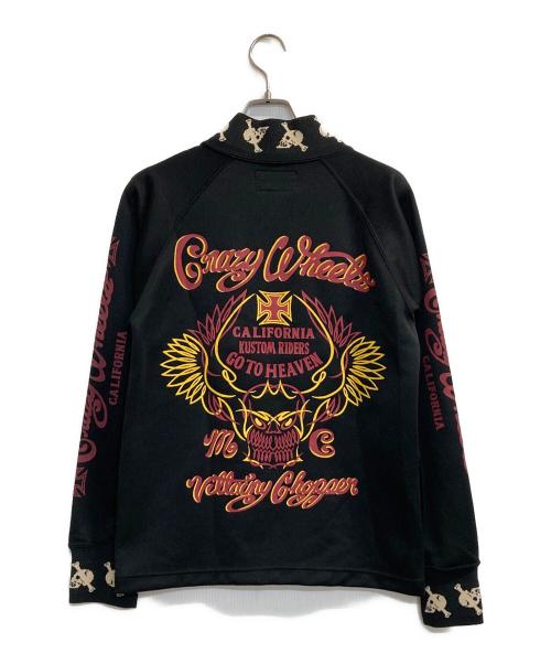 MWS（エムダブリューエス）MWS (エムダブリューエス) ニットジップアップジャケット ブラック サイズ:Ｍの古着・服飾アイテム