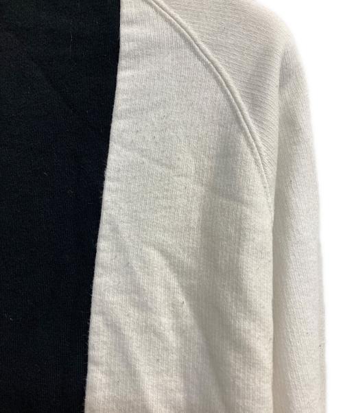 Maison MIHARA YASUHIRO（メゾン ミハラ ヤスヒロ）Maison MIHARA YASUHIRO (メゾン ミハラ ヤスヒロ) ドッキングダメージスウェット ブラック×ホワイト サイズ:46の古着・服飾アイテム