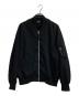 COMME des GARCONS HOMME（コムデギャルソン オム）の古着「25AW 綿ウール裏毛MA-1ジャケット」｜ブラック