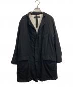 GARMENT REPRODUCTION OF WORKERSガーメントリプロダクションオブワーカーズ）の古着「ウールリネンコート」｜ブラック
