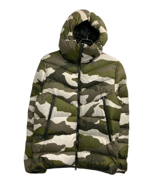 NIKE（ナイキ）NIKE (ナイキ) NSW WIND RUNNER FILL DOWN HOODIE グリーン×アイボリー サイズ:Ｍの古着・服飾アイテム