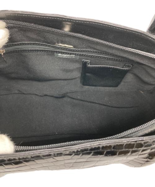 BAGFAN（バッグファン）BAGFAN (バッグファン) クロコダイルハンドバッグ ブラックの古着・服飾アイテム