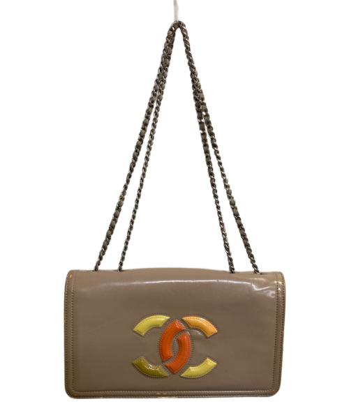CHANEL（シャネル）CHANEL (シャネル) リップスティックココマークチェーンショルダーバッグ ベージュの古着・服飾アイテム