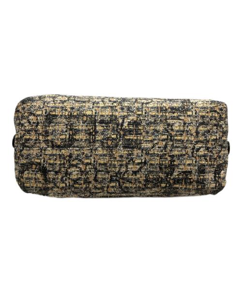 CHANEL（シャネル）CHANEL (シャネル) クローバープレート付 ツイードワンショルダーバッグ ブラック×ベージュの古着・服飾アイテム