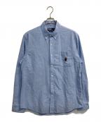 POLO RALPH LAURENポロ・ラルフローレン）の古着「ポロベアワッペンオックスフォードシャツ」｜ブルー