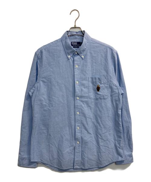 POLO RALPH LAUREN（ポロ・ラルフローレン）POLO RALPH LAUREN (ポロ・ラルフローレン) ポロベアワッペンオックスフォードシャツ ブルー サイズ:ＸＬの古着・服飾アイテム