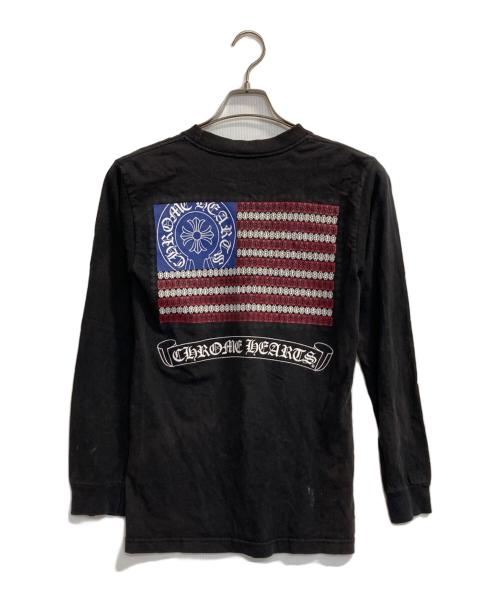 CHROME HEARTS（クロムハーツ）CHROME HEARTS (クロムハーツ) AMERICAN FLAG L/S TEE ブラック サイズ:Ｓの古着・服飾アイテム
