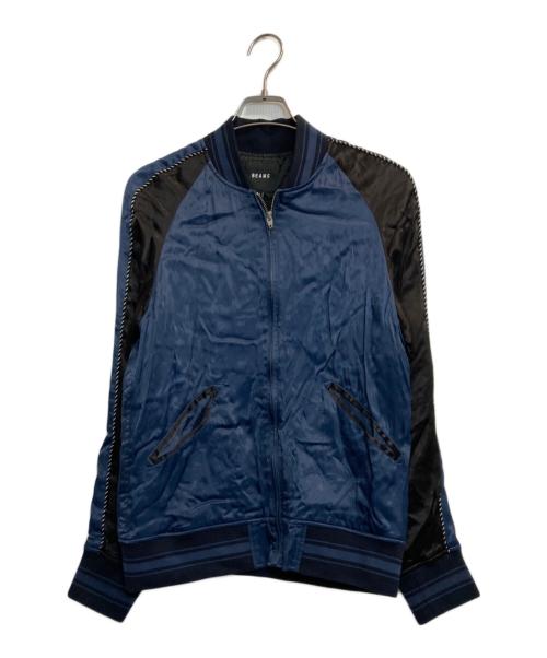 BEAMS（ビームス）BEAMS (ビームス) サテンジャケット ネイビー サイズ:Ｍの古着・服飾アイテム