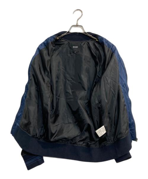 BEAMS（ビームス）BEAMS (ビームス) サテンジャケット ネイビー サイズ:Ｍの古着・服飾アイテム