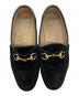中古・古着 GUCCI (グッチ) スウェードビットローファー ブラック サイズ:5 1/2 D：8000円