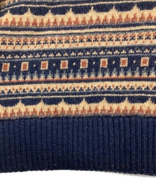 Patagonia（パタゴニア）Patagonia (パタゴニア) メンズ・リサイクル・ウールブレンド・セーター ベージュ×ネイビー サイズ:Ｍの古着・服飾アイテム