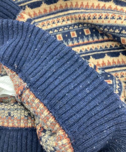 Patagonia（パタゴニア）Patagonia (パタゴニア) メンズ・リサイクル・ウールブレンド・セーター ベージュ×ネイビー サイズ:Ｍの古着・服飾アイテム