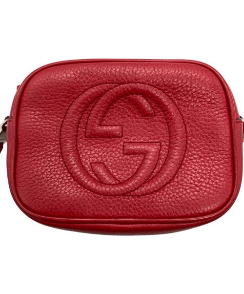 GUCCI（グッチ）GUCCI (グッチ) ソーホースモール ディスコバッグ レッドの古着・服飾アイテム