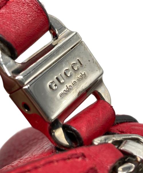 GUCCI（グッチ）GUCCI (グッチ) ソーホースモール ディスコバッグ レッドの古着・服飾アイテム