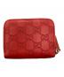 GUCCI (グッチ) グッチシマラウンドジップウォレット レッド：13000円