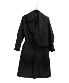 BLURHMS（ブラームス）の古着「Wool Ramie Motorcycle Coat」｜ブラック