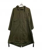 FRED PERRYフレッドペリー）の古着「キルト ミックス パネル フィッシュテール コート」｜オリーブ