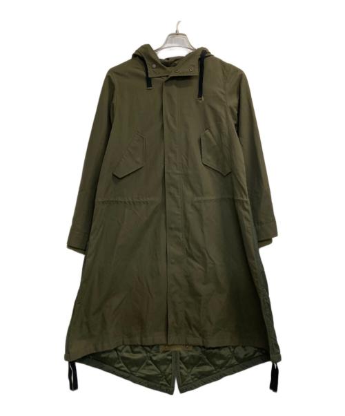 FRED PERRY（フレッドペリー）FRED PERRY (フレッドペリー) キルト ミックス パネル フィッシュテール コート オリーブ サイズ:ＵＫ10の古着・服飾アイテム