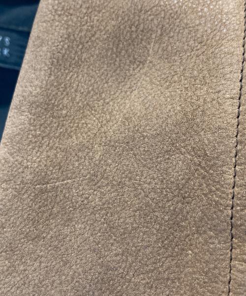 BARNEYS NEWYORK（バーニーズ・ニューヨーク）BARNEYS NEWYORK (バーニーズ・ニューヨーク) ウールライナー付きフライフロントレザーカラーコート ブラック サイズ:Ｍの古着・服飾アイテム