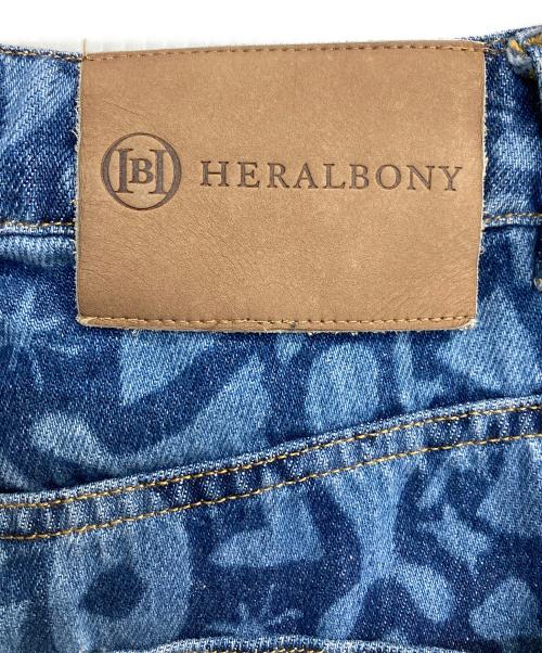 HERALBONY（ヘラルボニー）HERALBONY (ヘラルボニー) kaedeデニムストレート「かえでのチョキチョキ」 BLUE インディゴ サイズ:Ｓの古着・服飾アイテム