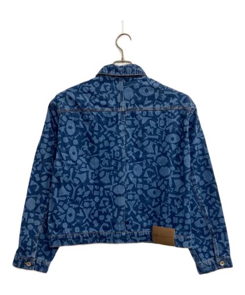HERALBONY（ヘラルボニー）HERALBONY (ヘラルボニー) kaedeデニムブルゾン「かえでのチョキチョキ」BLUE インディゴ サイズ:Ｍの古着・服飾アイテム