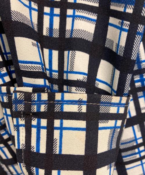BROOKS BROTHERS（ブルックスブラザーズ）BROOKS BROTHERS (ブルックスブラザーズ) チェックシャツワンピース ブルー サイズ:4の古着・服飾アイテム