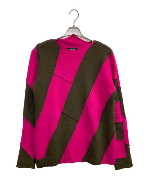 AMBUSH（アンブッシュ）AMBUSH (アンブッシュ) 厚手変形ニット ピンク×ブラウン サイズ:2の古着・服飾アイテム