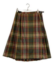 O'NEIL OF DUBLIN（オニール オブ ダブリン）の古着「チェックスカート」｜カーキ×レッド
