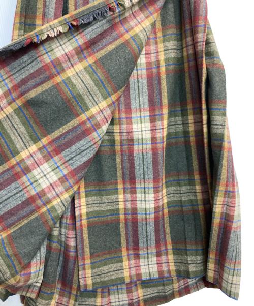 O'NEIL OF DUBLIN（オニール オブ ダブリン）O'NEIL OF DUBLIN (オニール オブ ダブリン) チェックスカート カーキ×レッド サイズ:46の古着・服飾アイテム