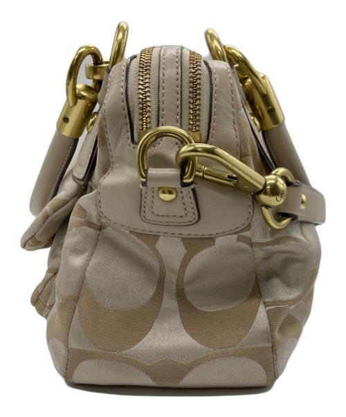 COACH（コーチ）COACH (コーチ) クリスティン シグネチャー2wayバッグ ベージュの古着・服飾アイテム