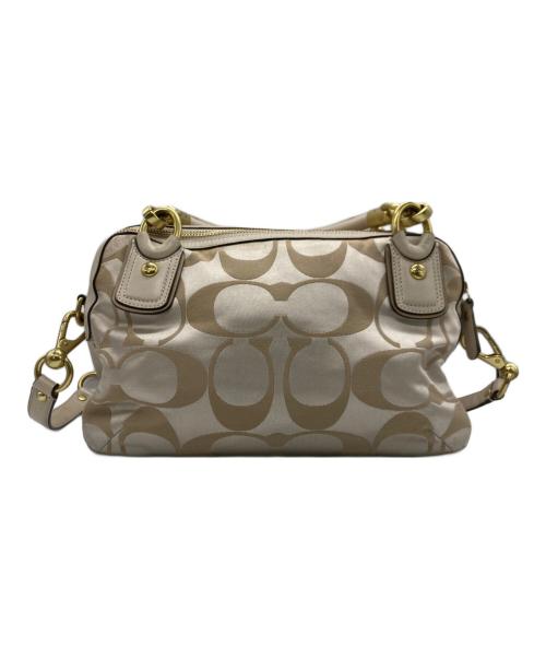 COACH（コーチ）COACH (コーチ) クリスティン シグネチャー2wayバッグ ベージュの古着・服飾アイテム