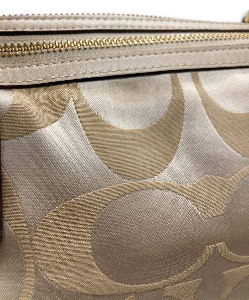 COACH（コーチ）COACH (コーチ) クリスティン シグネチャー2wayバッグ ベージュの古着・服飾アイテム