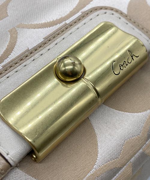 COACH（コーチ）COACH (コーチ) クリスティン シグネチャー2wayバッグ ベージュの古着・服飾アイテム