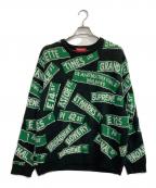 SUPREMEシュプリーム）の古着「21SS Street Signs Sweater」｜グリーン×ブラック