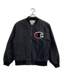 Champion×SUPREME（チャンピオン×シュプリーム）の古着「Color Blocked Jacket/17FW ボンバージャケット」｜ブラック