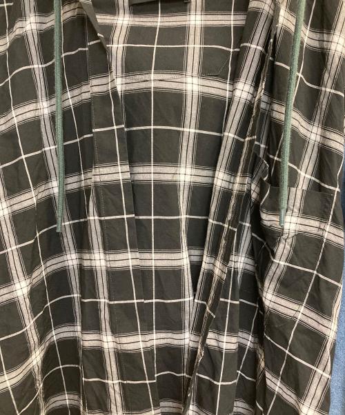 BALENCIAGA（バレンシアガ）BALENCIAGA (バレンシアガ) Shirt With Hood/シャツフーディー インディゴ×ブラック サイズ:37の古着・服飾アイテム
