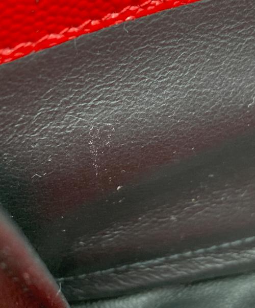 Saint Laurent Paris（サンローランパリ）Saint Laurent Paris (サンローランパリ) カサンドラYSLロゴマトラッセ ラージ フラップウォレット レッドの古着・服飾アイテム