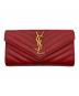 Saint Laurent Paris（サンローランパリ）の古着「カサンドラYSLロゴマトラッセ ラージ フラップウォレット」｜レッド
