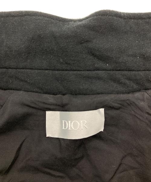 DIOR HOMME（ディオール オム）DIOR HOMME (ディオール オム) 刺繍 コットンキャメルスウェット ジップアップ ジャケット ブラック サイズ:Ｌの古着・服飾アイテム