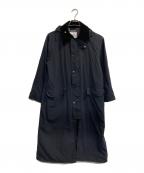 Barbourバブアー）の古着「別注 BURGHLEY SP/ロングフーデッドコート」｜グレー