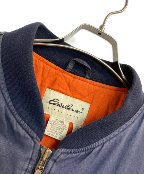 Eddie Bauer（エディーバウアー）Eddie Bauer (エディーバウアー) MA-1ジャケット ネイビー サイズ:Ⅼの古着・服飾アイテム