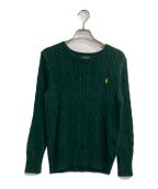 POLO RALPH LAURENポロ・ラルフローレン）の古着「ケーブルニット」｜グリーン