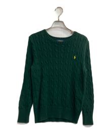 POLO RALPH LAUREN（ポロ・ラルフローレン）の古着「ケーブルニット」｜グリーン