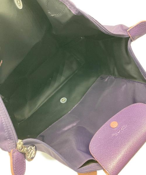 LONGCHAMP（ロンシャン）LONGCHAMP (ロンシャン) 舟型トートバッグ パープルの古着・服飾アイテム