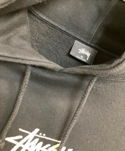 stussy（ステューシー）stussy (ステューシー) warrior man hooded sweat ブラック サイズ:XLの古着・服飾アイテム